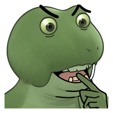 Eye rolled annoying finger in mouth gagging  sticker