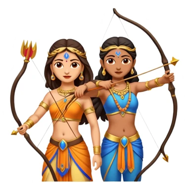 Lord Ram sita with bow sticker