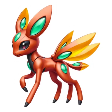 Meloetta-Genesect-Pokémon-Fakémon-fusion-hybrid-creature sticker