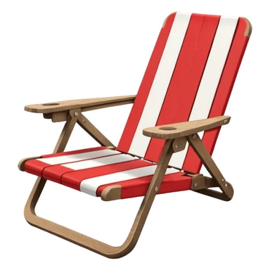 red beach chair sticker