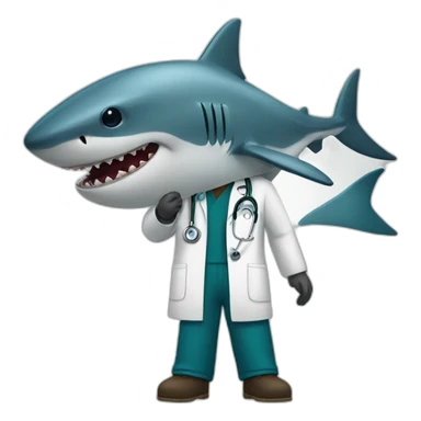 a doctor shark sticker
