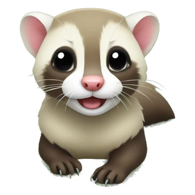 Ferret on the grass sticker