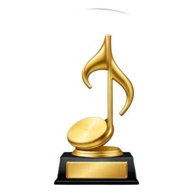 A platinum music award plaque sticker