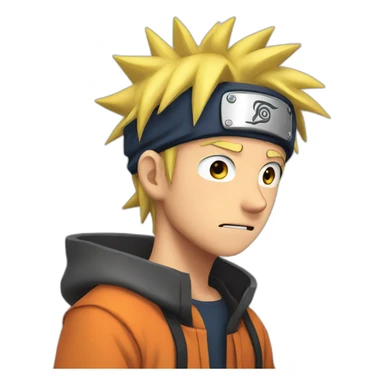 Goofy naruto sad sticker