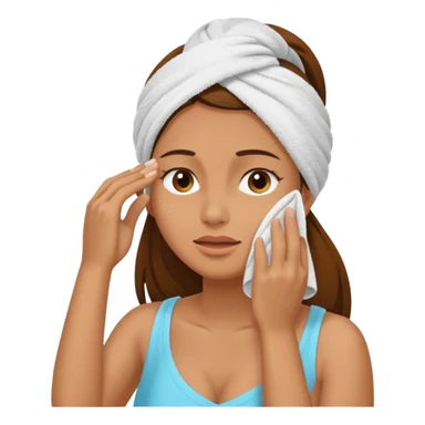 a woman who cleans her face sticker