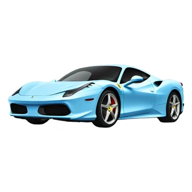 Ferrari Light Blue Car sticker
