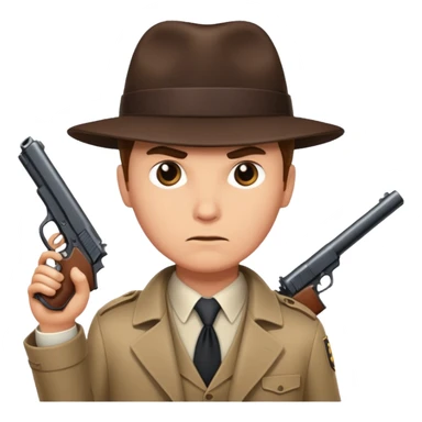 Detective  with gun  sticker