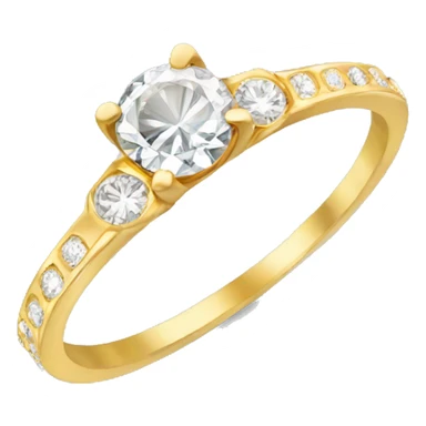 Diamond ring gold sticker