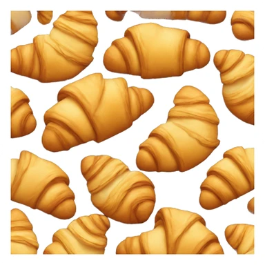 Croissant with a face sticker
