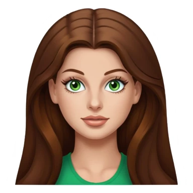 Hannah Stocking green eyes, brown long hair sticker