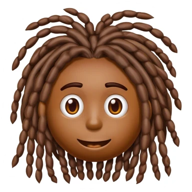 Brown M&M with dreads sticker
