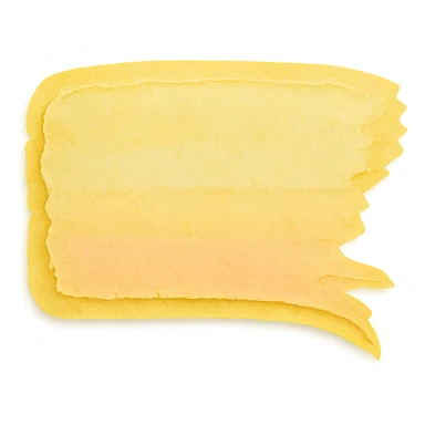 soft pastel hand-painted watercolor brush stroke for borders with a yellow hue sticker