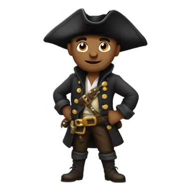 Man wearing a pirate hat sticker