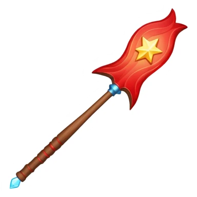 magic wand with red magic wave sticker