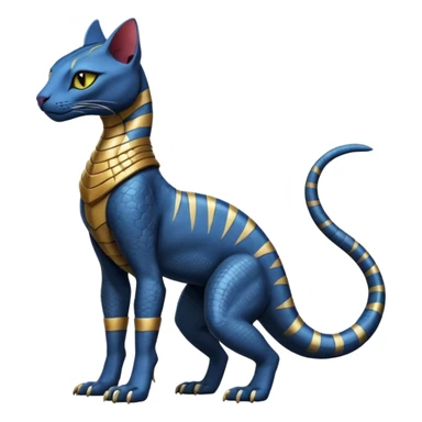 Salandit-Bastet-Fakémon-hybrid-creature (full body)  sticker