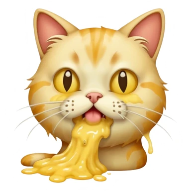 cat puking sticker