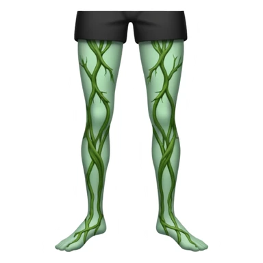 legs with green veins sticker