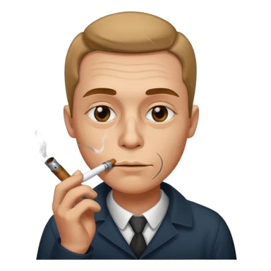 Emoji smoking crack pipe sticker