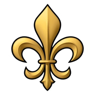 Louisiana state outline state black and fluer de lis gold sticker