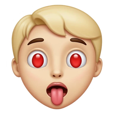 Heart eyes tongue out sticker