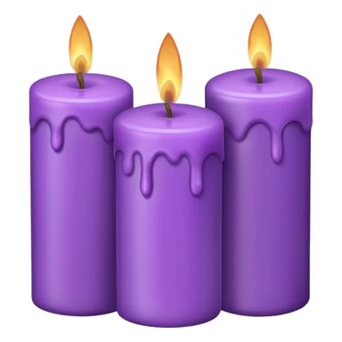 purple candles sticker