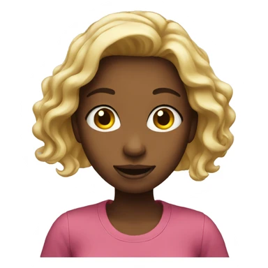 Girl popping emoji  sticker