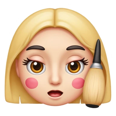 Emoji batting eyelashes  sticker