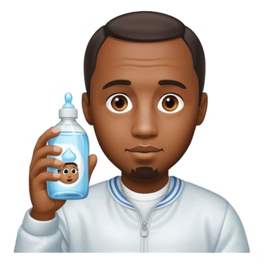 p diddy holding baby oil sticker