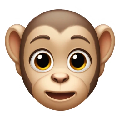Cute little monkey with makeup sticker