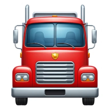 A red truck with a TIR emblem sticker