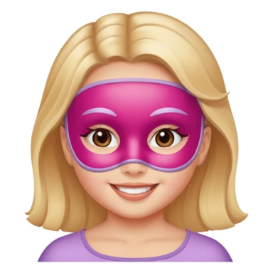 child  with beauty mask  sticker
