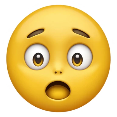 Normal yellow emoji with wide eyes cover mouth in shock  sticker
