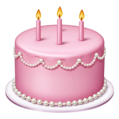 pink cake decorated with pearls sticker