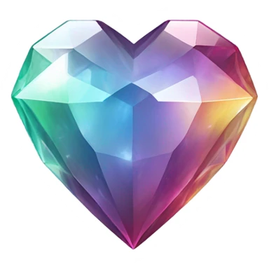Crystal melting heart sticker