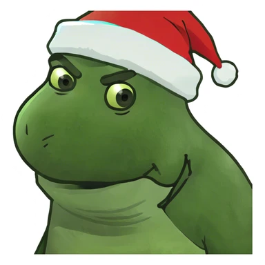 Mr beast with a santa hat sticker