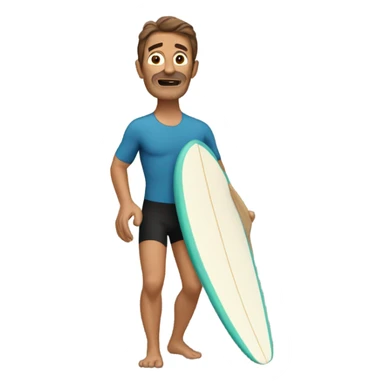 Old brown haired guy surfing in Mexico sticker