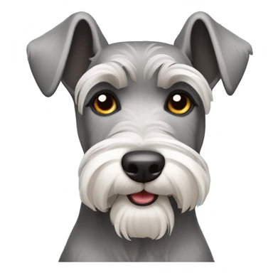 Schnauzer dog with pointed and sharp ears sticker