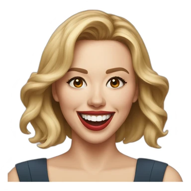 Laughing scarlett johansson sticker