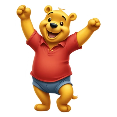 Winne the Pooh waving sticker