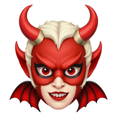 Devil wearing angel mask sticker