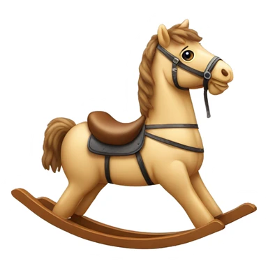 Rocking horse with teddy bear  sticker