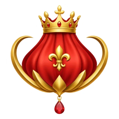 rococó moño rojo con dorado sticker