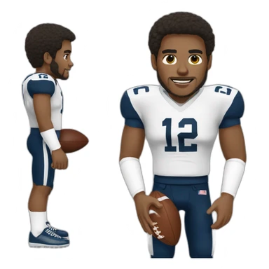 quarterback with white socks sticker