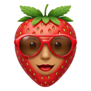 Fruit with Sunglasses, strawberry sticker
