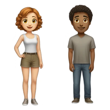 Love of a short man with a tall girl sticker