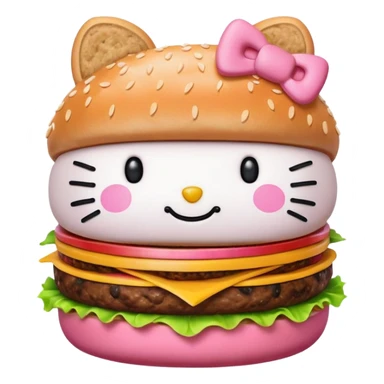 Hello kitty hamburger sticker