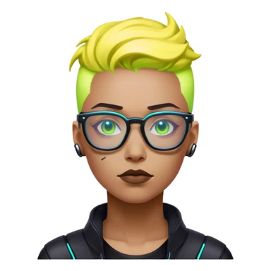 glasses cyberpunk neon sticker