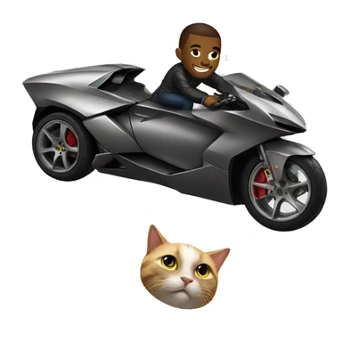 Cat riding Lamborghini  sticker