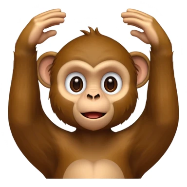monkey shrugging shoulders  sticker
