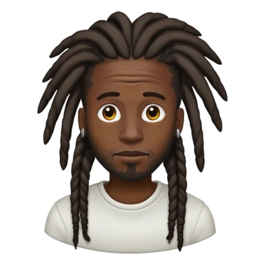 black man with high top dreads sticker